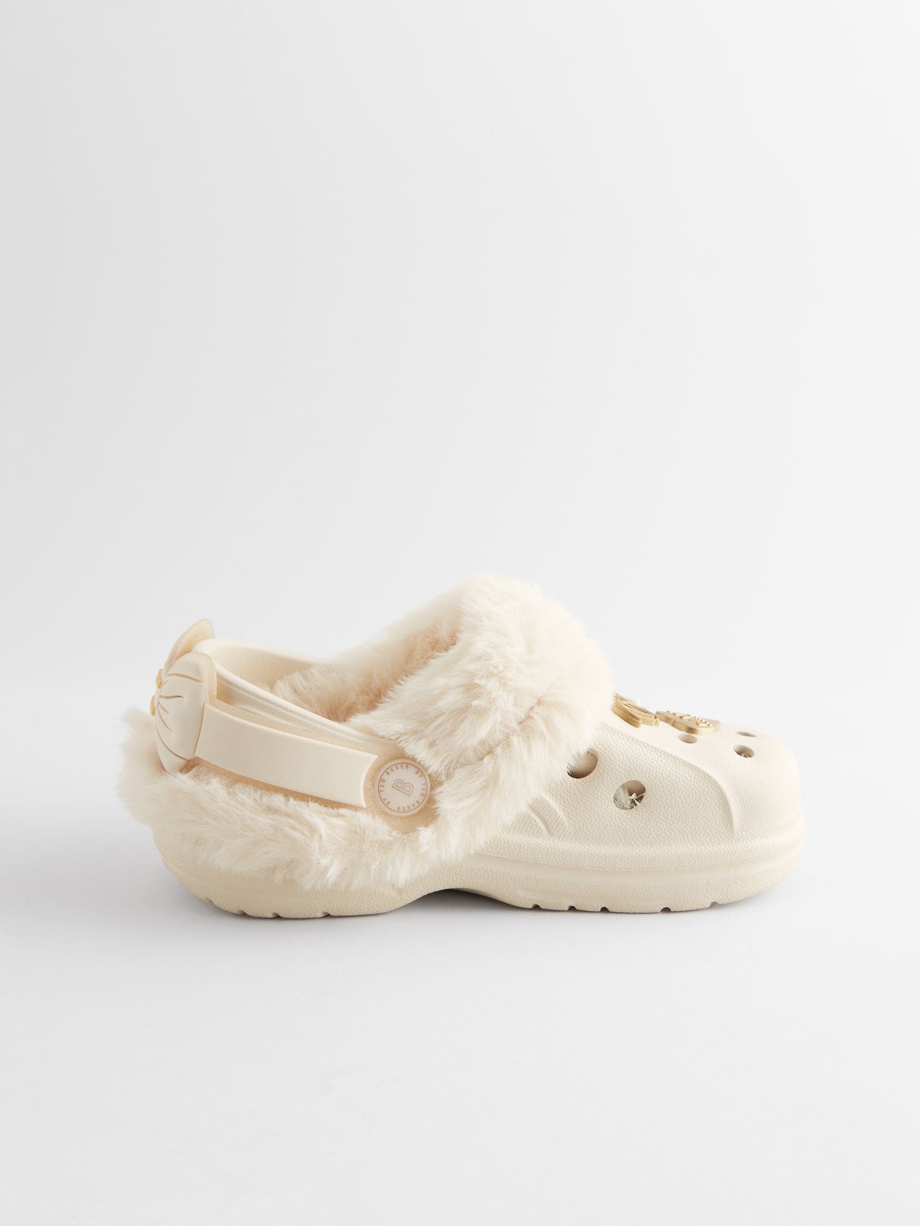 Gebroken wit - Baker By Ted Baker met borg gevoerde klomppantoffels