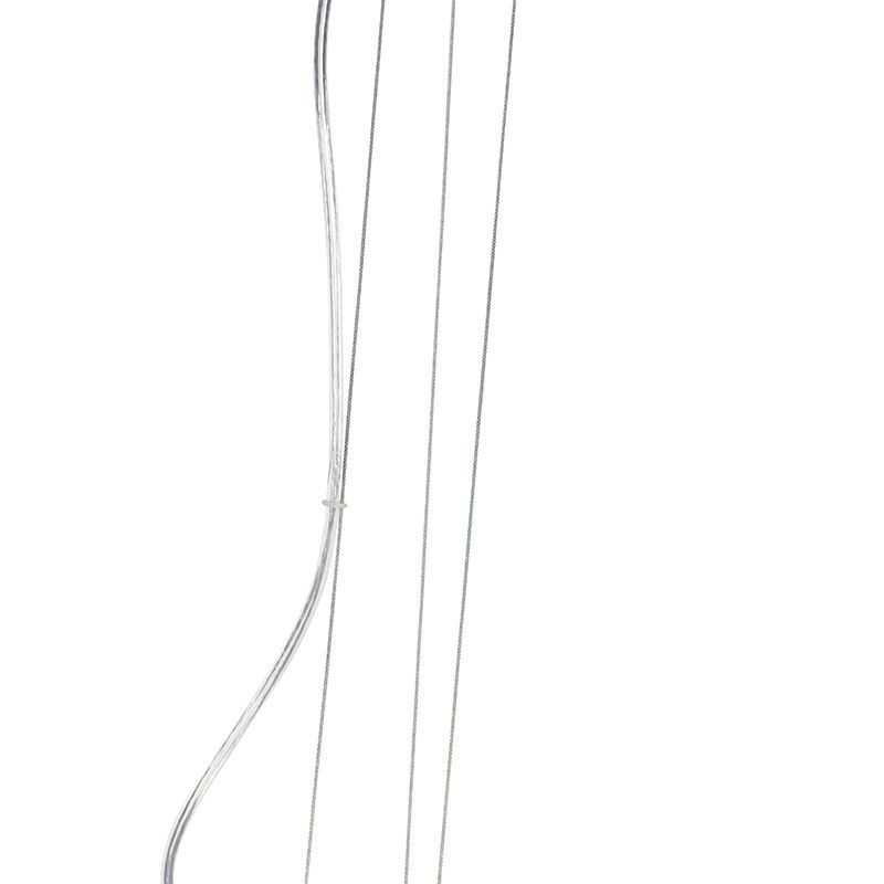 Moderne hanglamp wit met zilver 50cm - Magna