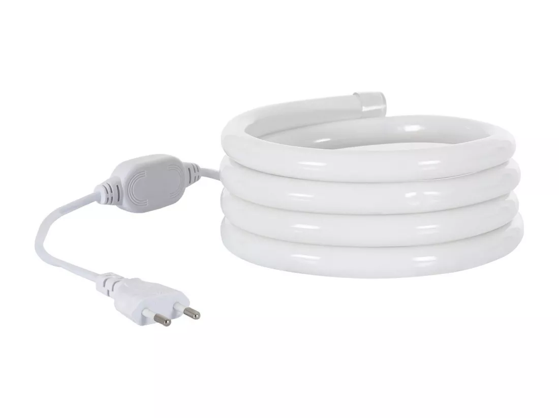 Néon LED Flexible 360º Rond Dimmable 120LED/m 220V AC Rose IP67 sur Mesure Coupe tous les 100cm 50 m