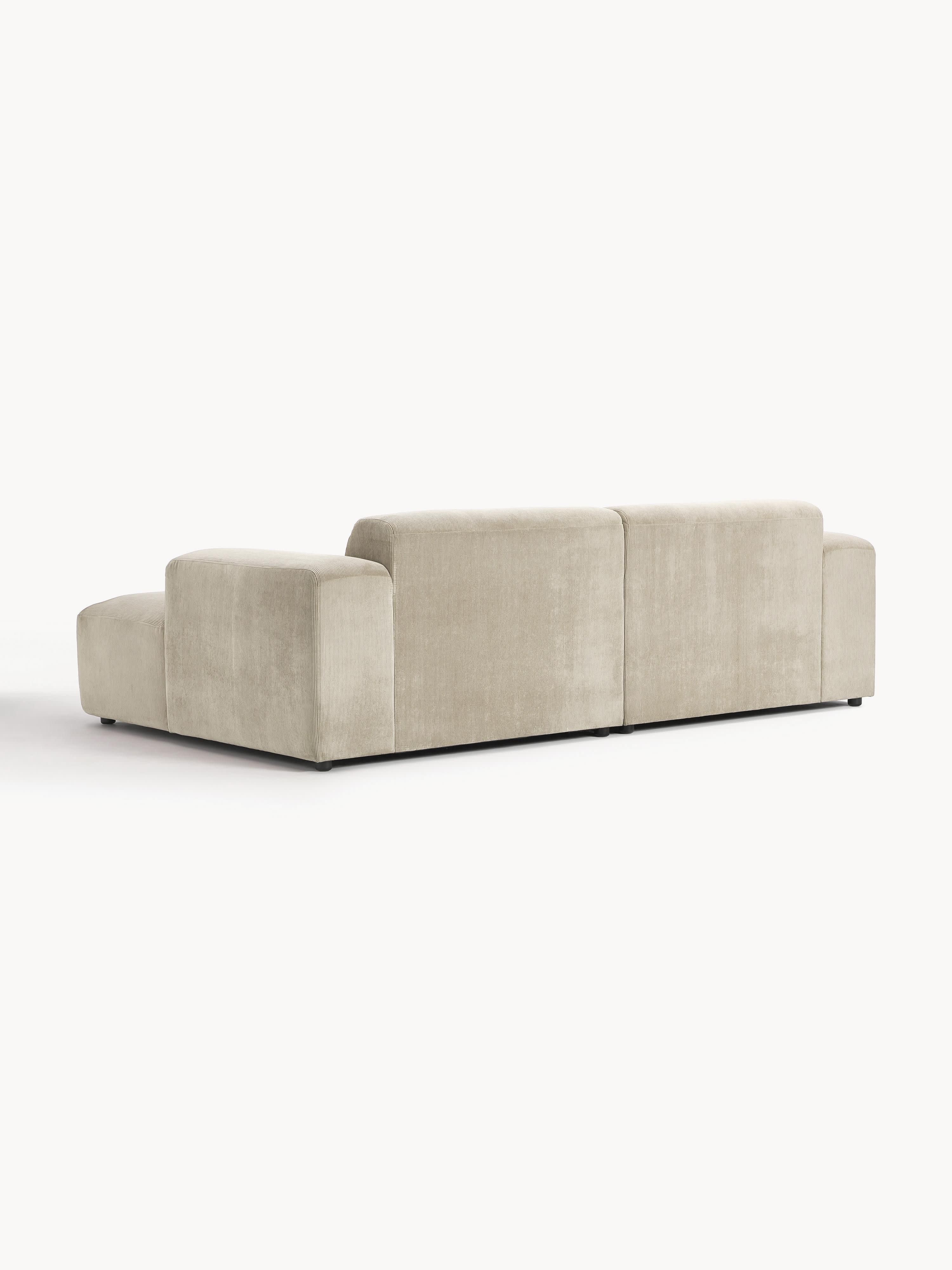 Corduroy hoekbank Melva (3-zits)