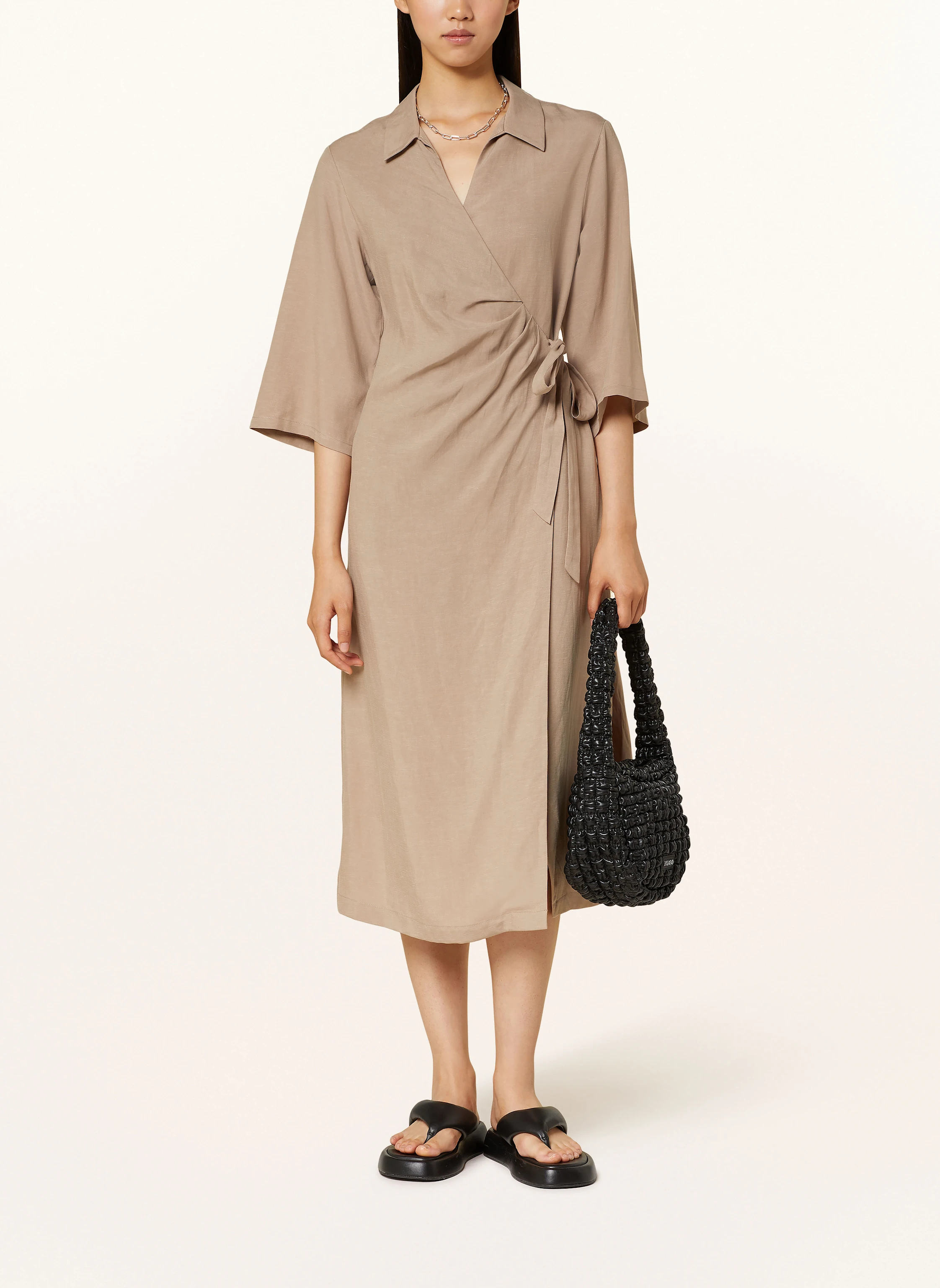 SAMSØE  SAMSØE Wickelkleid SAHANI mit 3/4-Arm