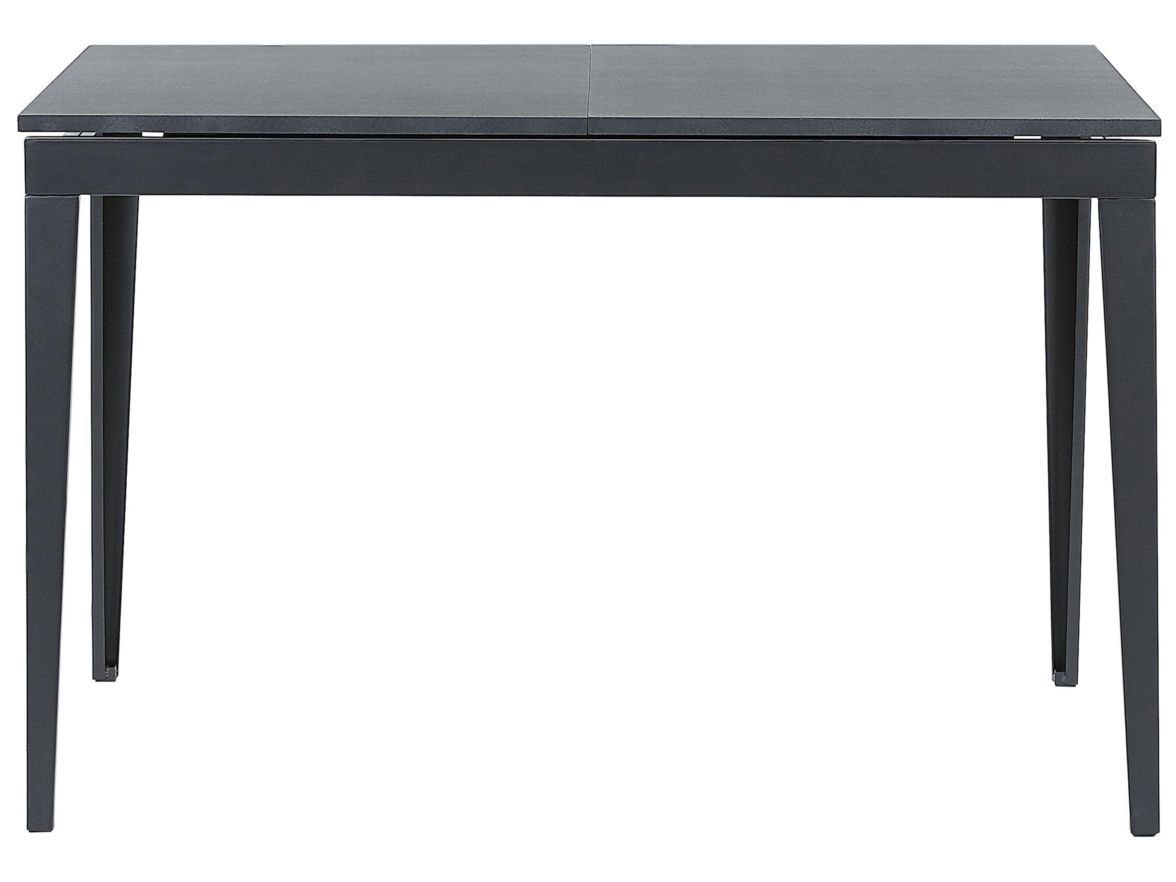 Eettafel uitschuifbaar NORLEY Zwart 80 cm 120/160 cm