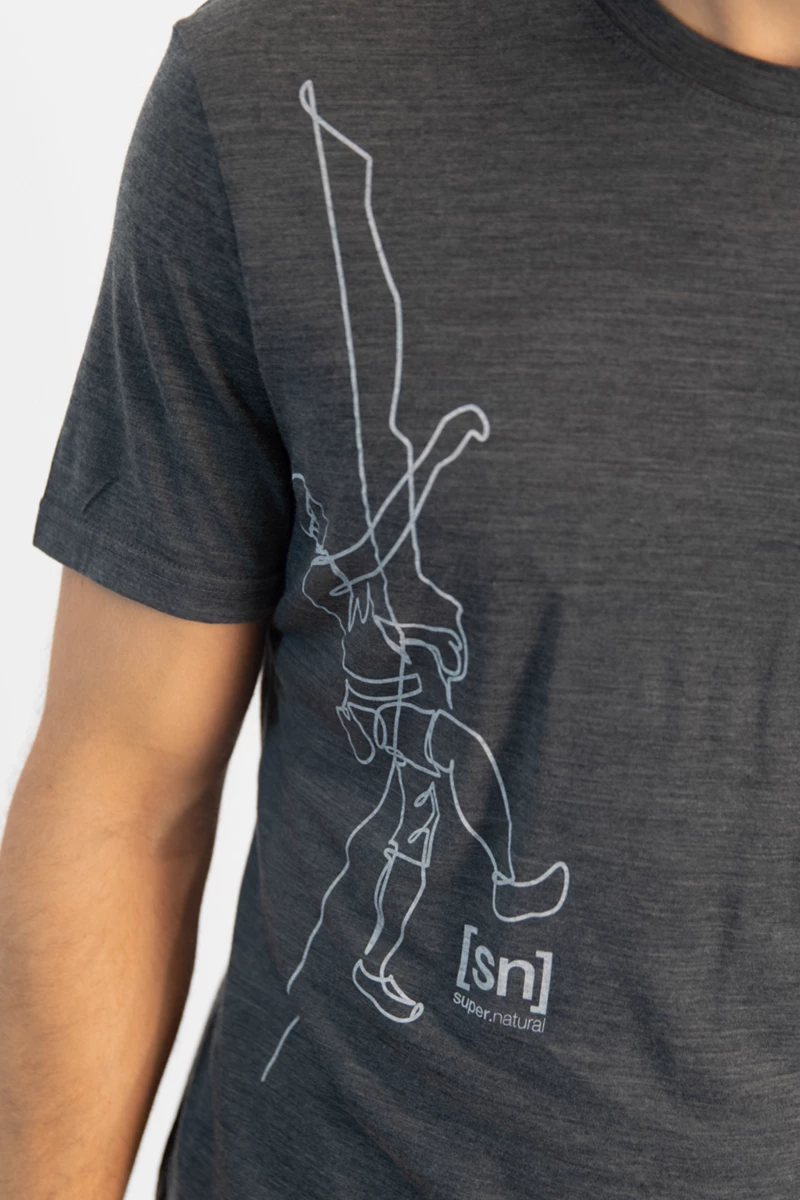 super.natural Climbing Line Merino Herren T-Shirt