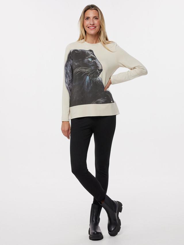 Sweatshirt Wild Cat Print