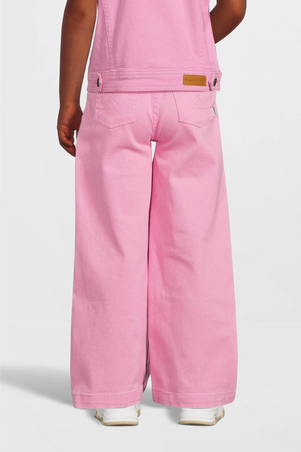 Me & My Monkey high waist wide leg jeans Macha prism pink