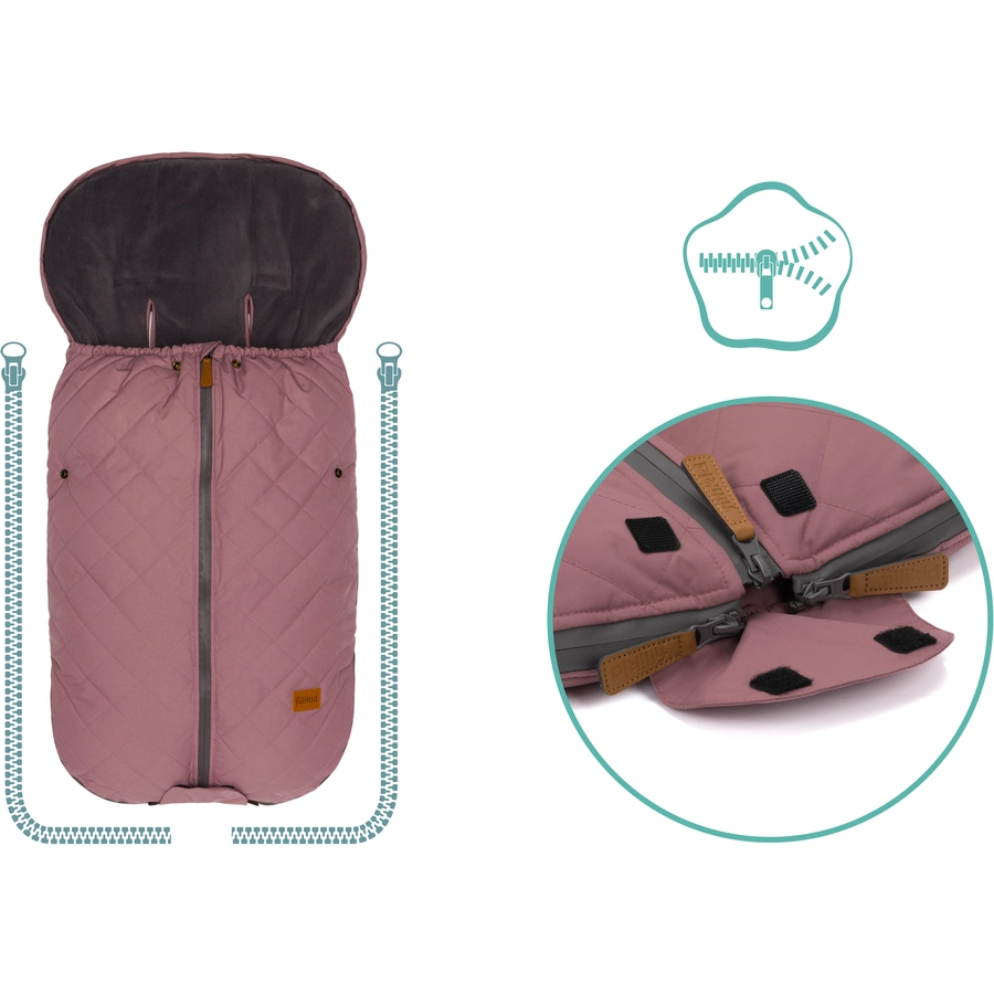 fillikid Winterfußsack Kamet Altrosa