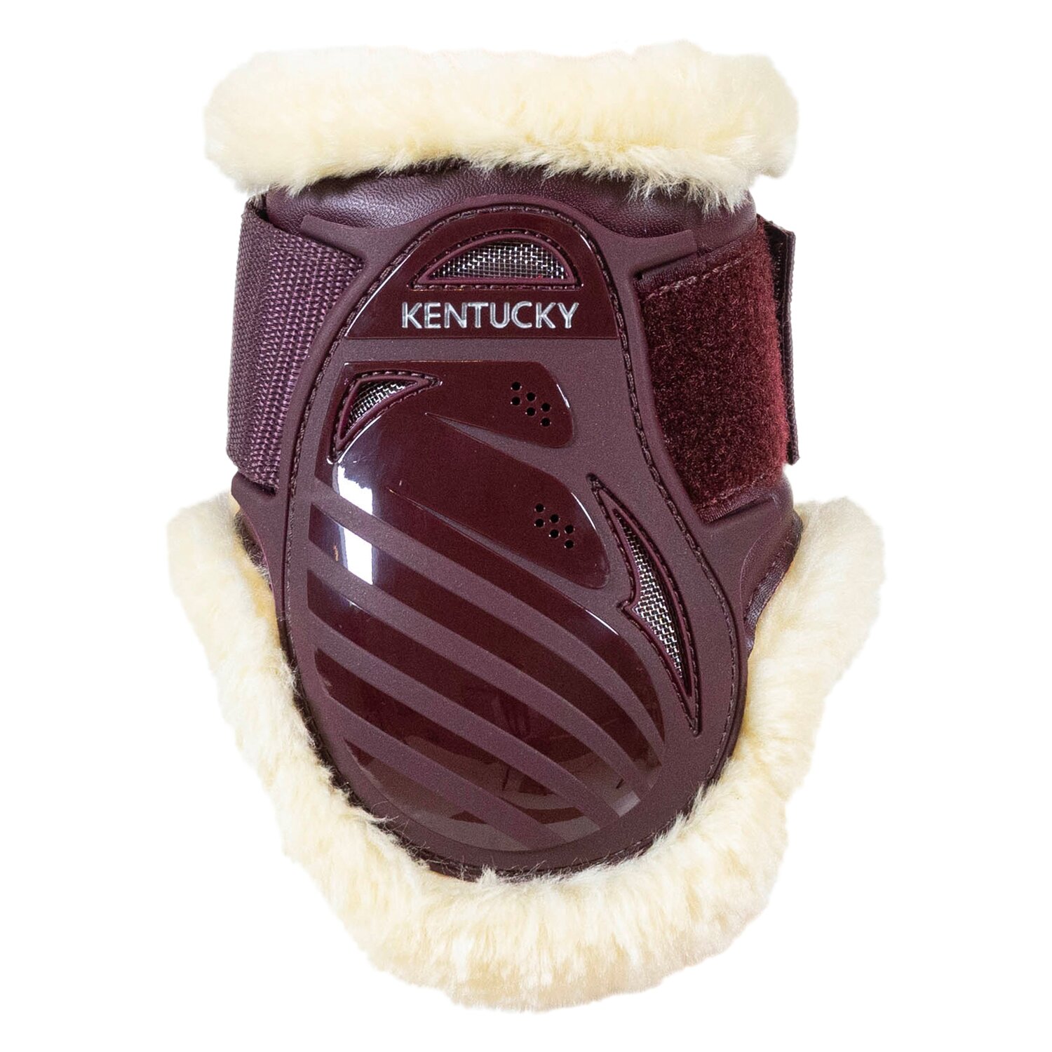 KENTUCKY Fesselkopfgamaschen Young Horse Vegan Sheepskin, für Hinterbeine - bordeaux