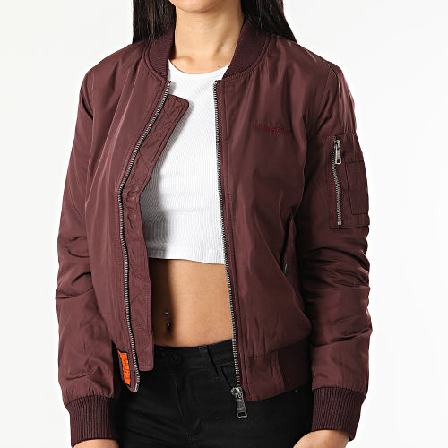Veste Bomber Femme Original Bordeaux