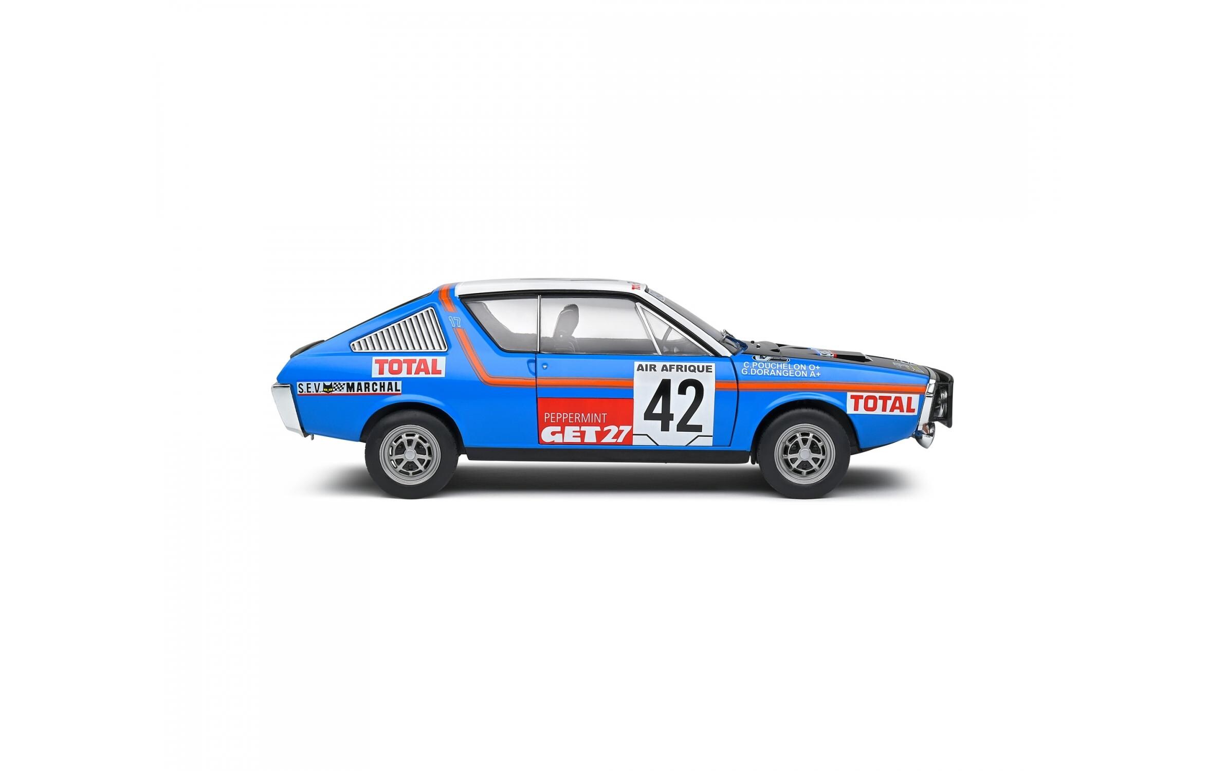 Rennwagen Renault R17 1976 #42, 1:18Detailgetreues Modellauto für Sammler im Massstab 1:18