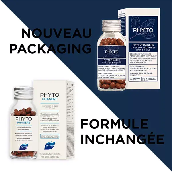 Suplemento alimentar Phyto Phytophanère para cabelo e unhas, 2 x 120 cápsulas