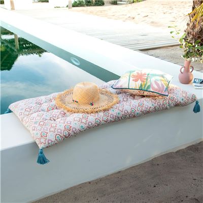 Futon motif géométrique - BECQUET CRÉATION