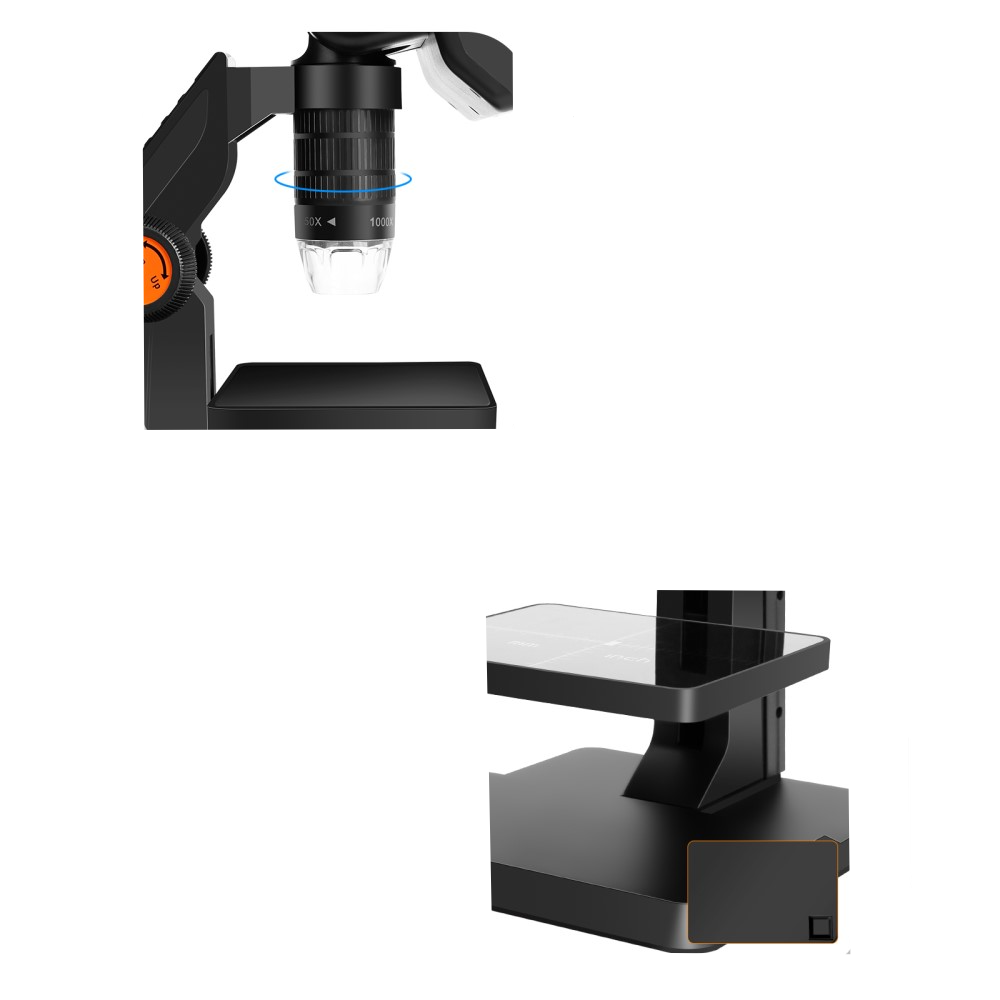 2MP Digital Mikroskop (50x-1000x) mit 8-LED's und 4.3