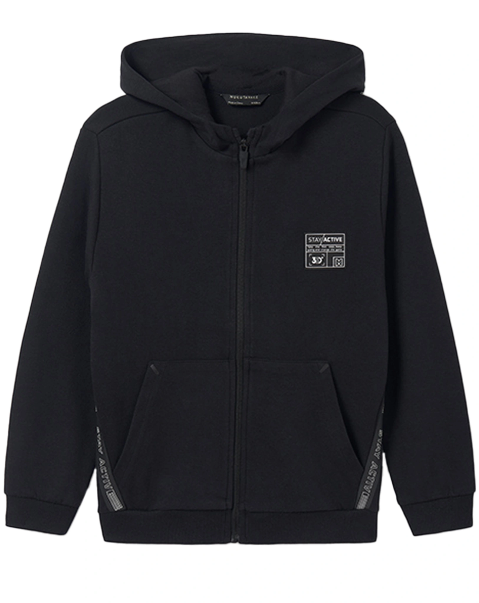 Kapuzen-Sweatjacke STAY ACTIVE in schwarz