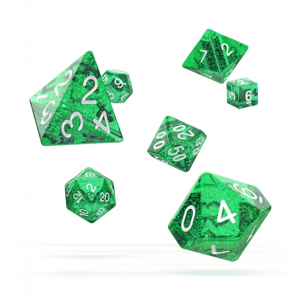 Oakie Doakie Dice dés RPG-Set Speckled - Vert (7)
