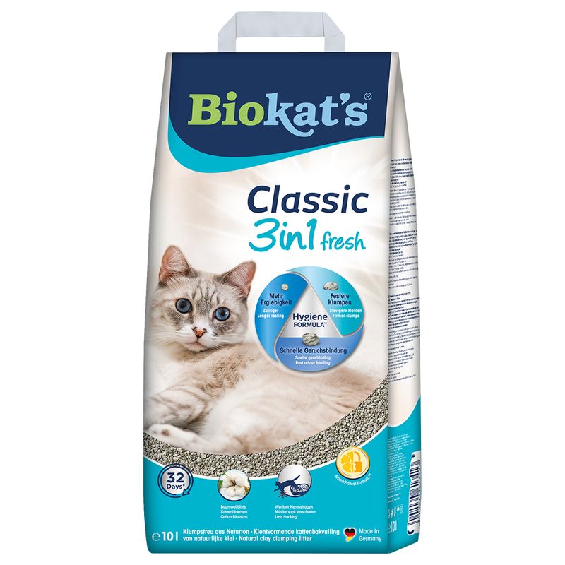 Litière Biokat's Classic Fresh 3in1, Cotton Blossom