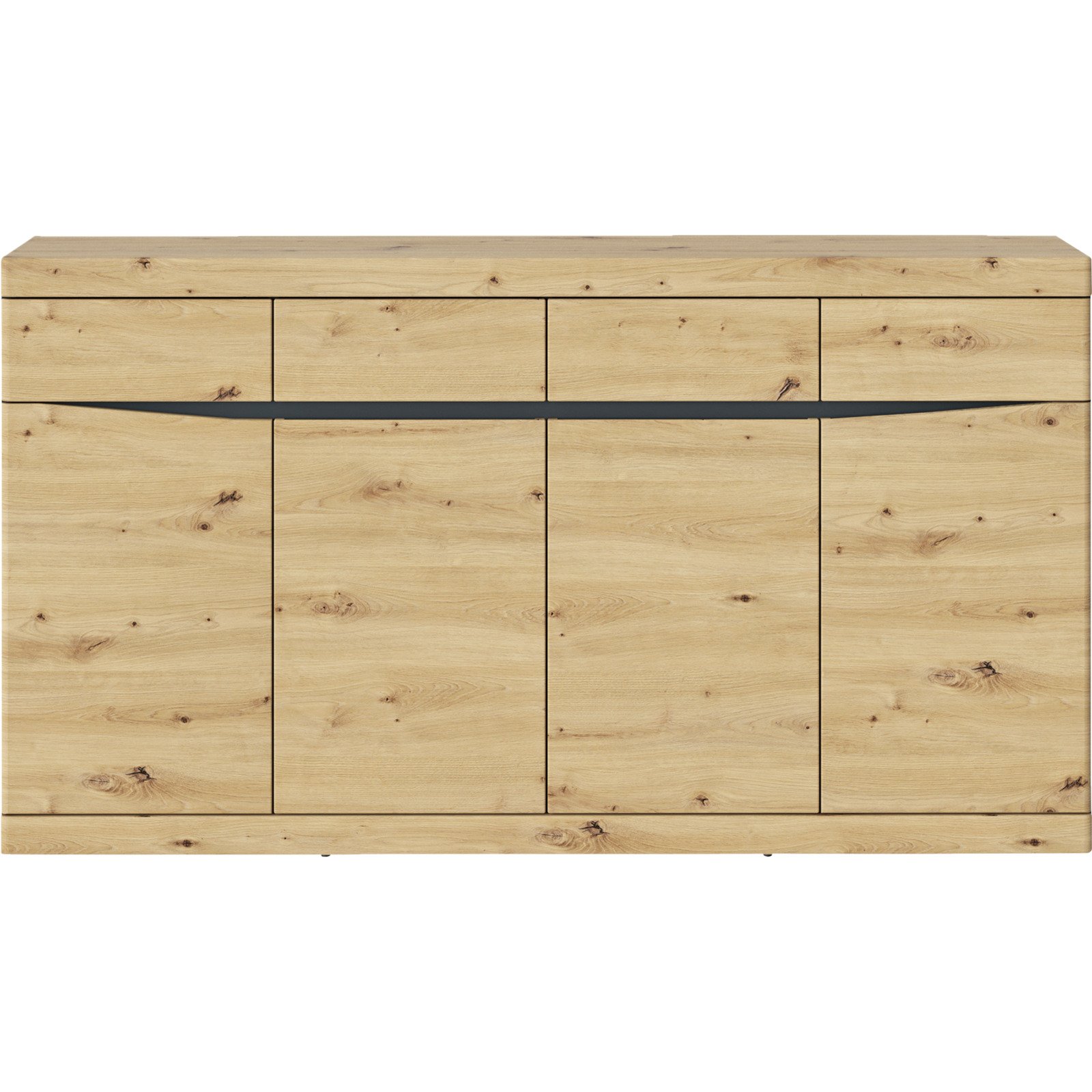 Sideboard Turino Dekor Eiche Artisan Graphitoptik 168 x 92 x 40 cm