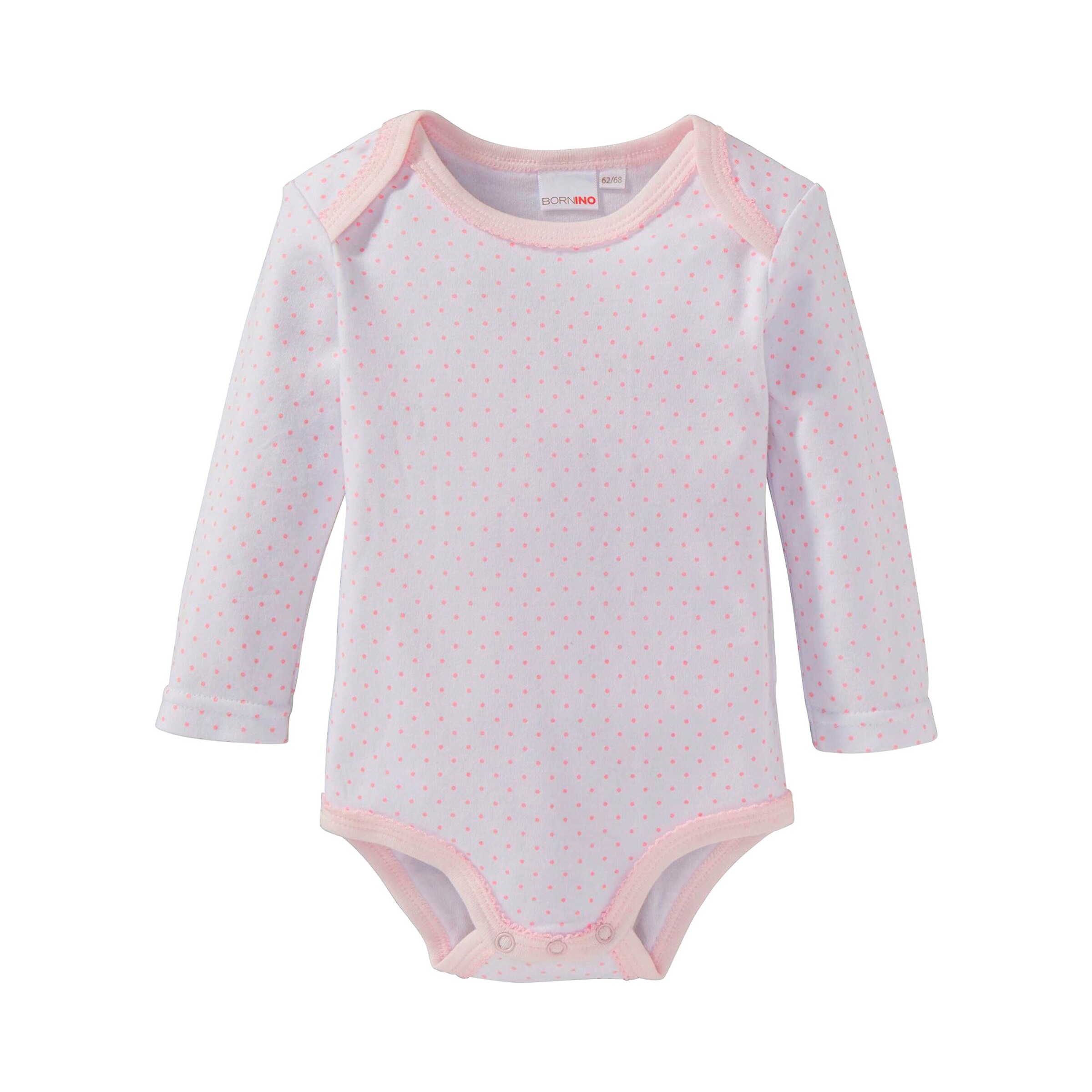 Bornino - Lieblinge 3er-Pack Bodys langarm rosa