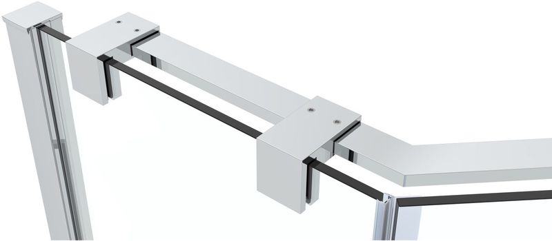 Douchecabine - Van Rijn ST05 - Vijfhoek - Aluminium - Helder Glas - Chroom