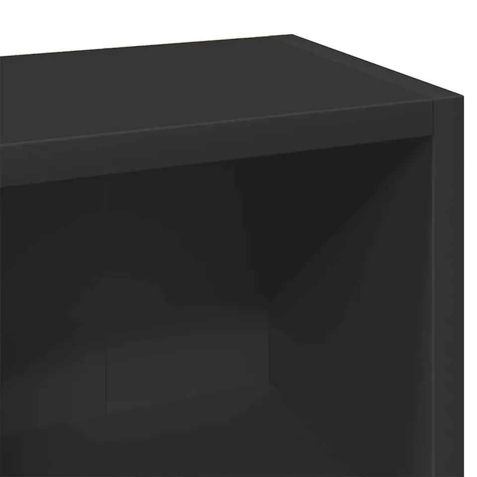 vidaXL - Cd-kast - Zwart - Bewerkt hout - 2 stuks