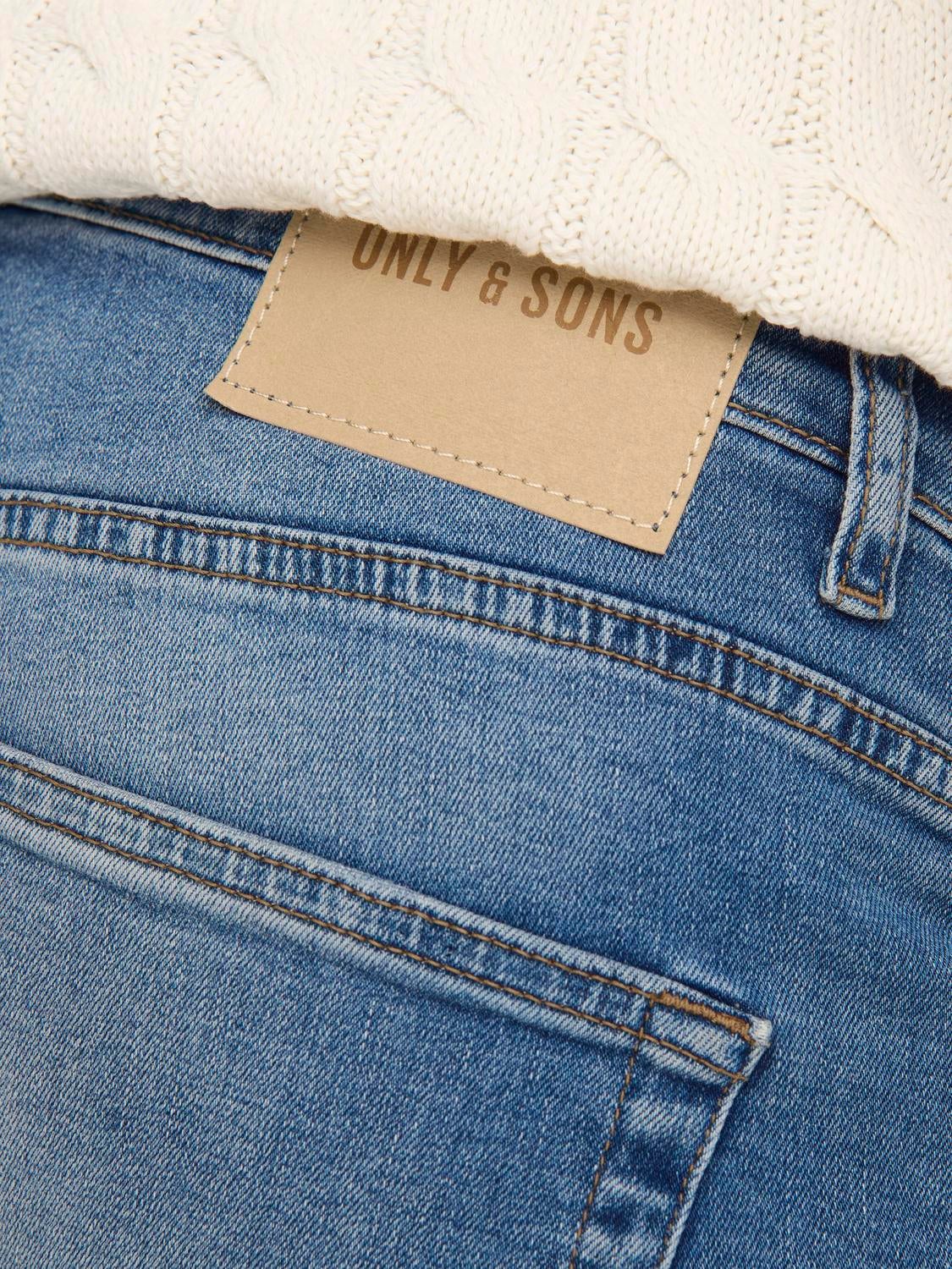 ONSWEFT Mittlere Taille Normal geschnitten Jeans Light Medium Blue Denim