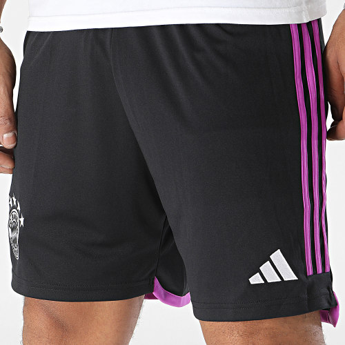 Short Jogging A Bandes Bayern HR3720 Noir Violet