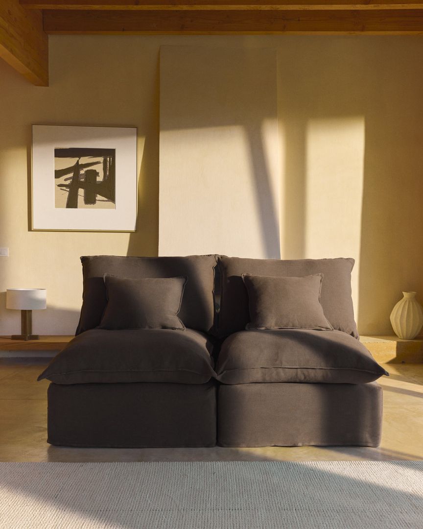 Kave Home Anarela Taupe 2-Zitsbank