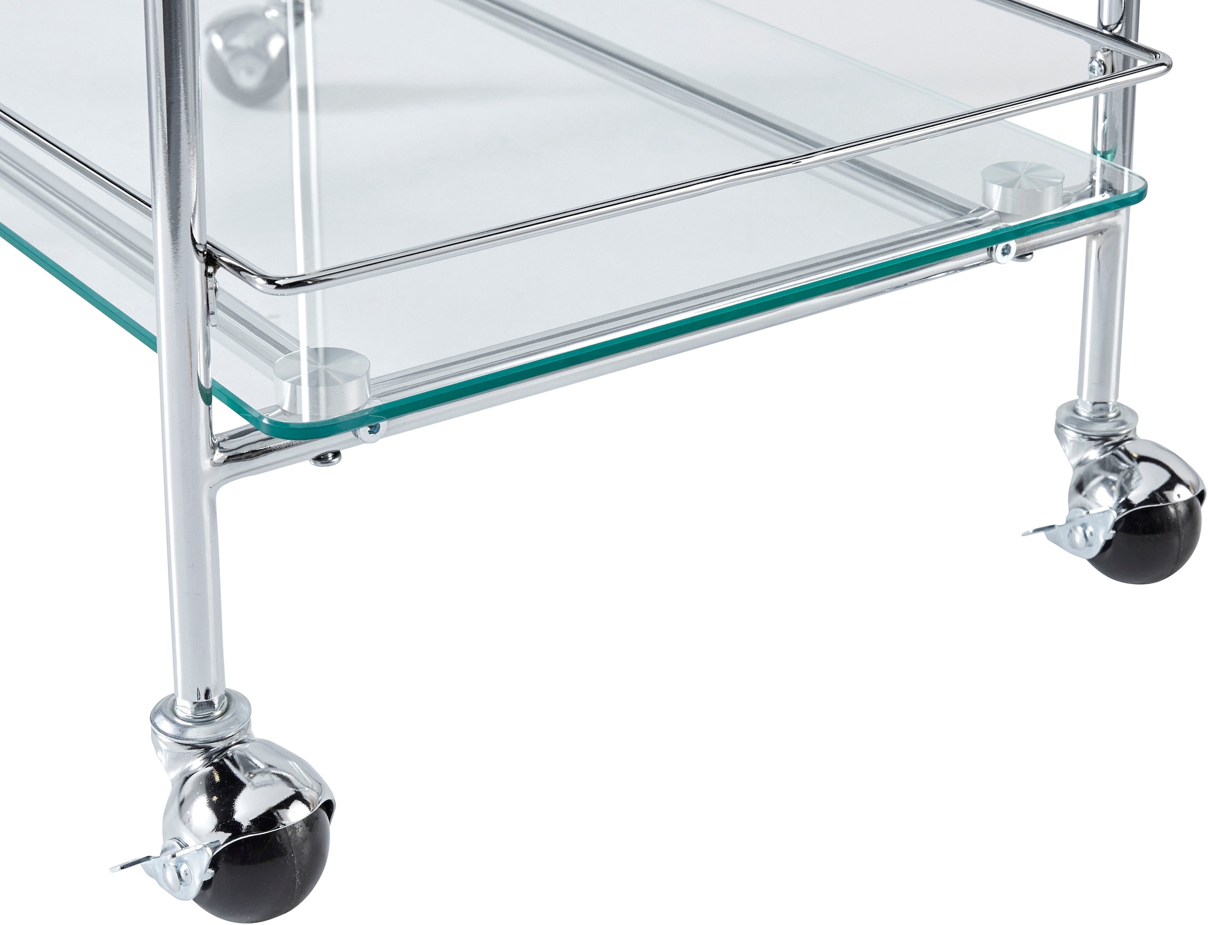 LeGer Home by Lena Gercke Rollwagen »Alimore« mit Glasablagen und Rollen, Modernes Design, Breite 75 cm, Höhe 80 cm