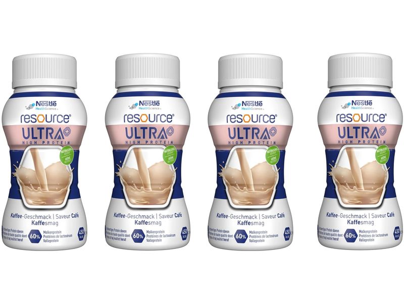 Resource Ultra  High Protein Kaffee 4 x 200 ml Proteinreiche Trinknahrung für besondere medizinische Zwecke