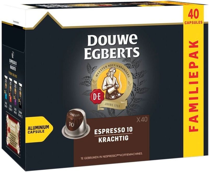 Douwe Egberts - Espresso Krachtig - Koffiecups - Smaakintensiteit 10 - 40 ml