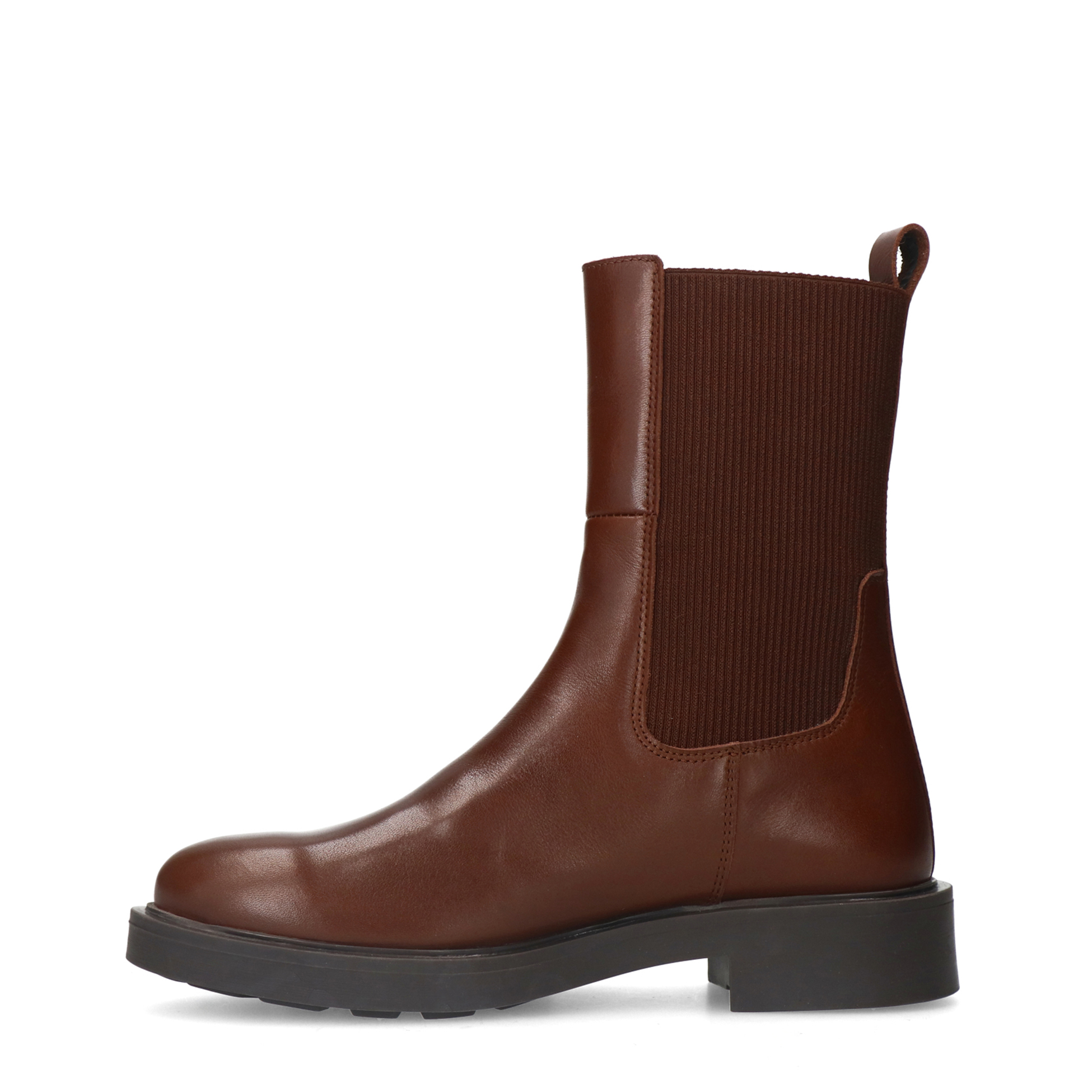 Bruine leren chelsea boots