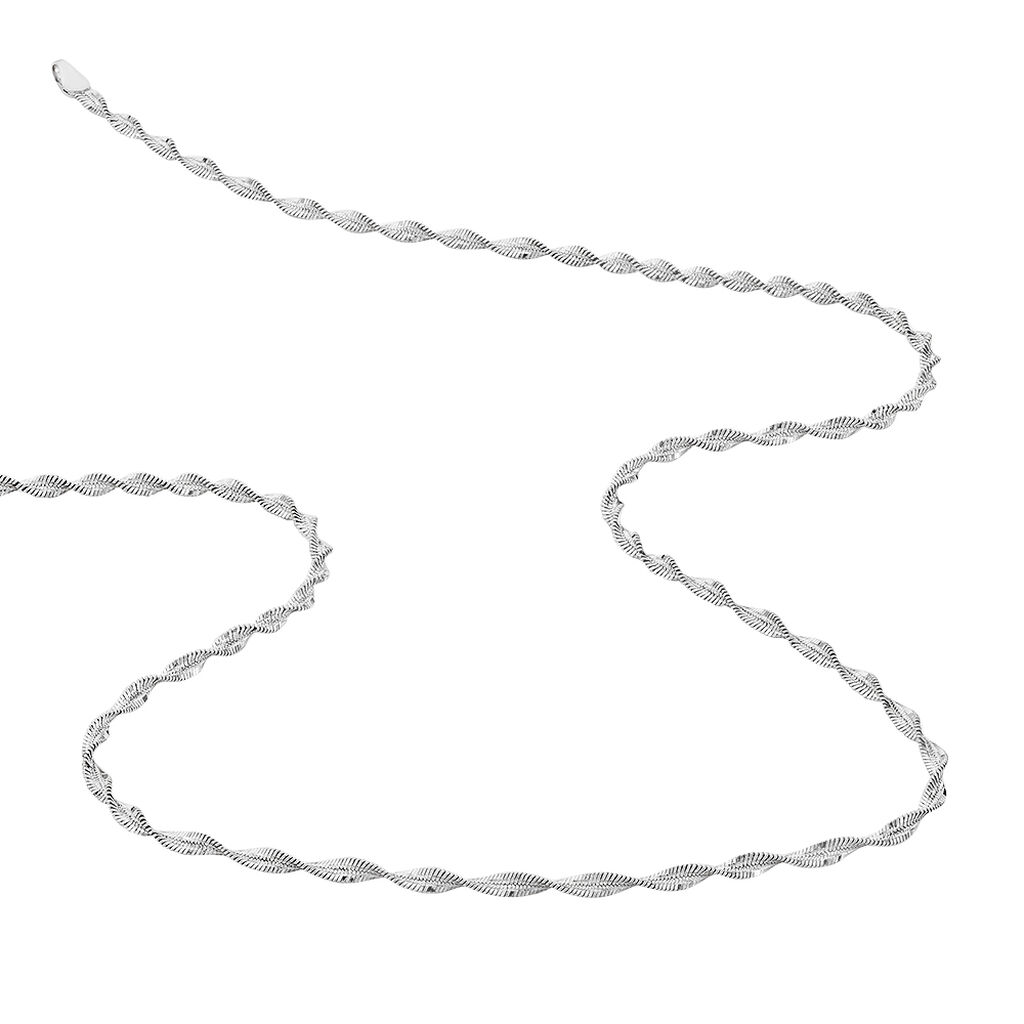 Collier Ciana Torsade Diamante Argent Blanc
