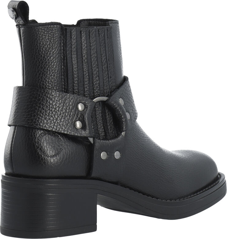 Cashott CASRIKKE Chelsea Biker Boot Leather Black