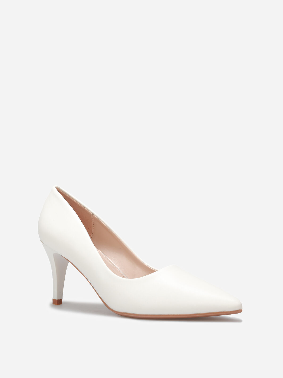 Escarpins pointus à talon fin- Blanc