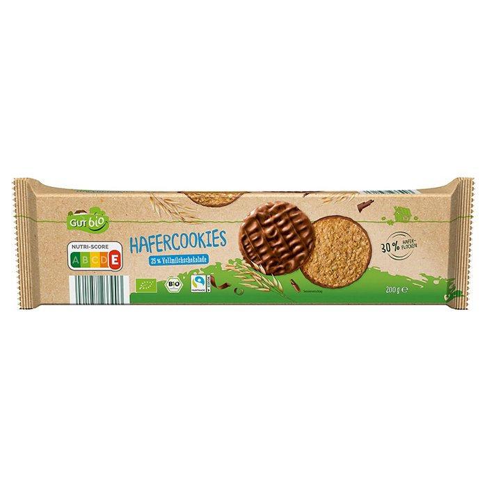 GUT BIO Bio-Haferkekse 200 g, Vollmilch