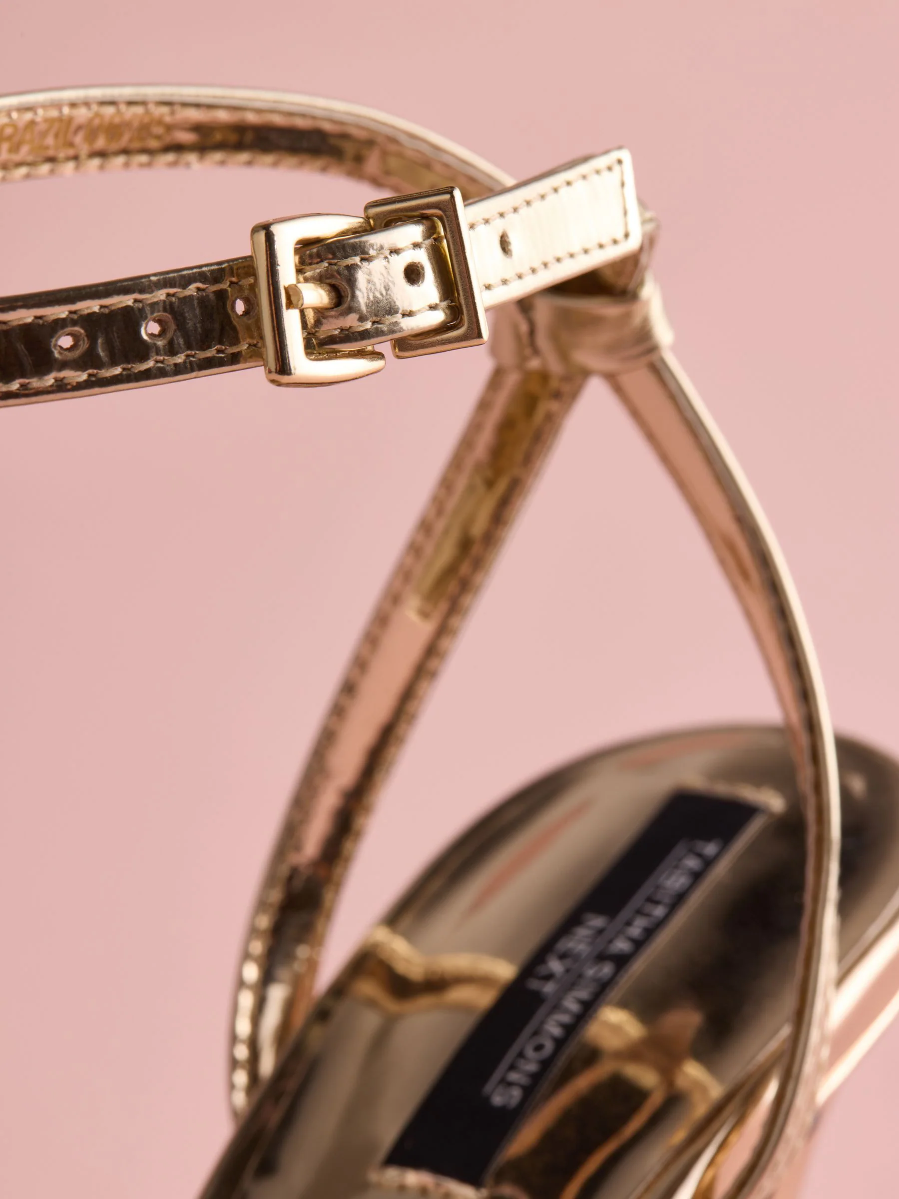 Goudkleurig leer - Tabitha Simmons X Next Midnight Siren Bow Detail Heeled Sandals