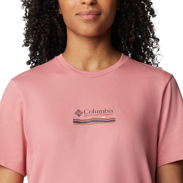 T-shirt COLUMBIA W BOUNDLESS BEAUTY SHORT SLEEVE TEE PINK AGAVE/HERITAGE