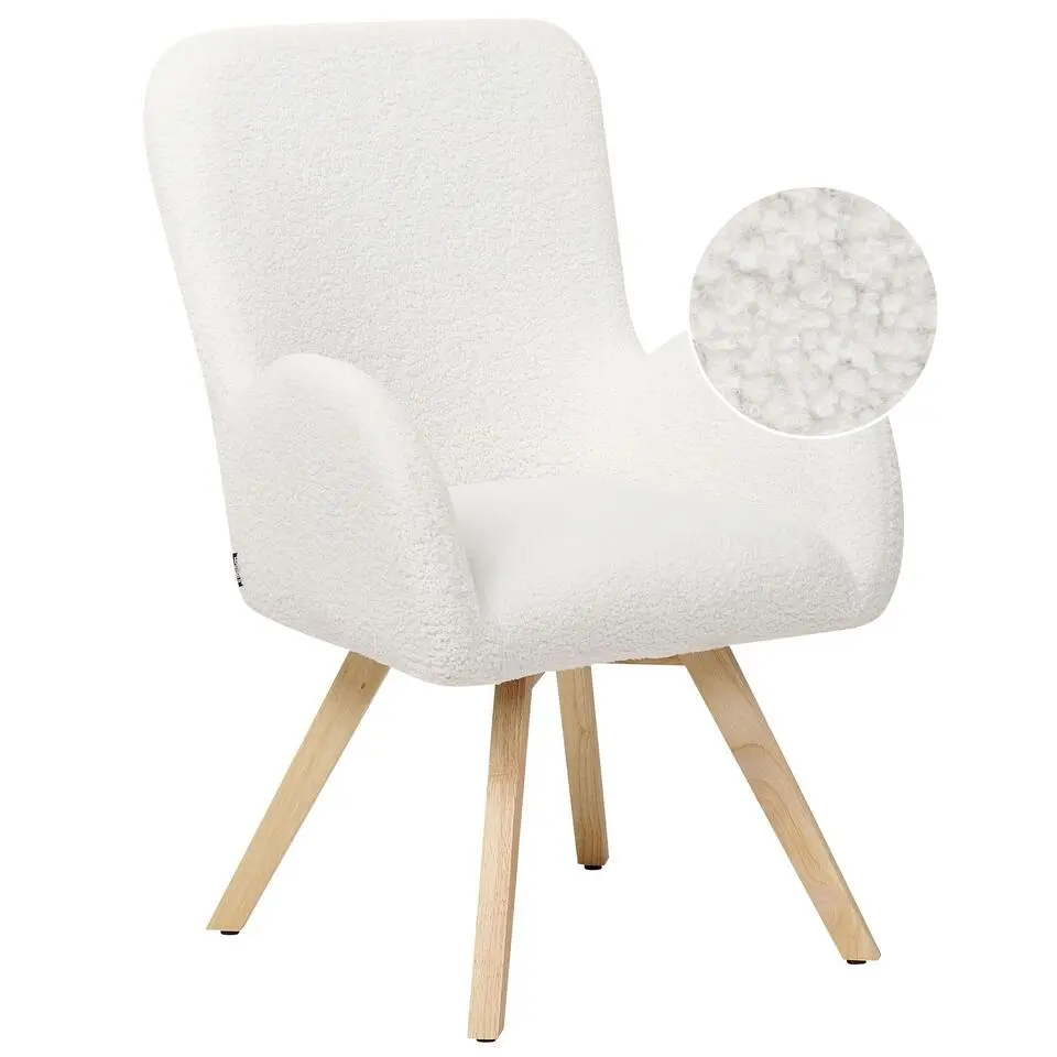 BJARN - Fauteuil - Wit - Bouclé
