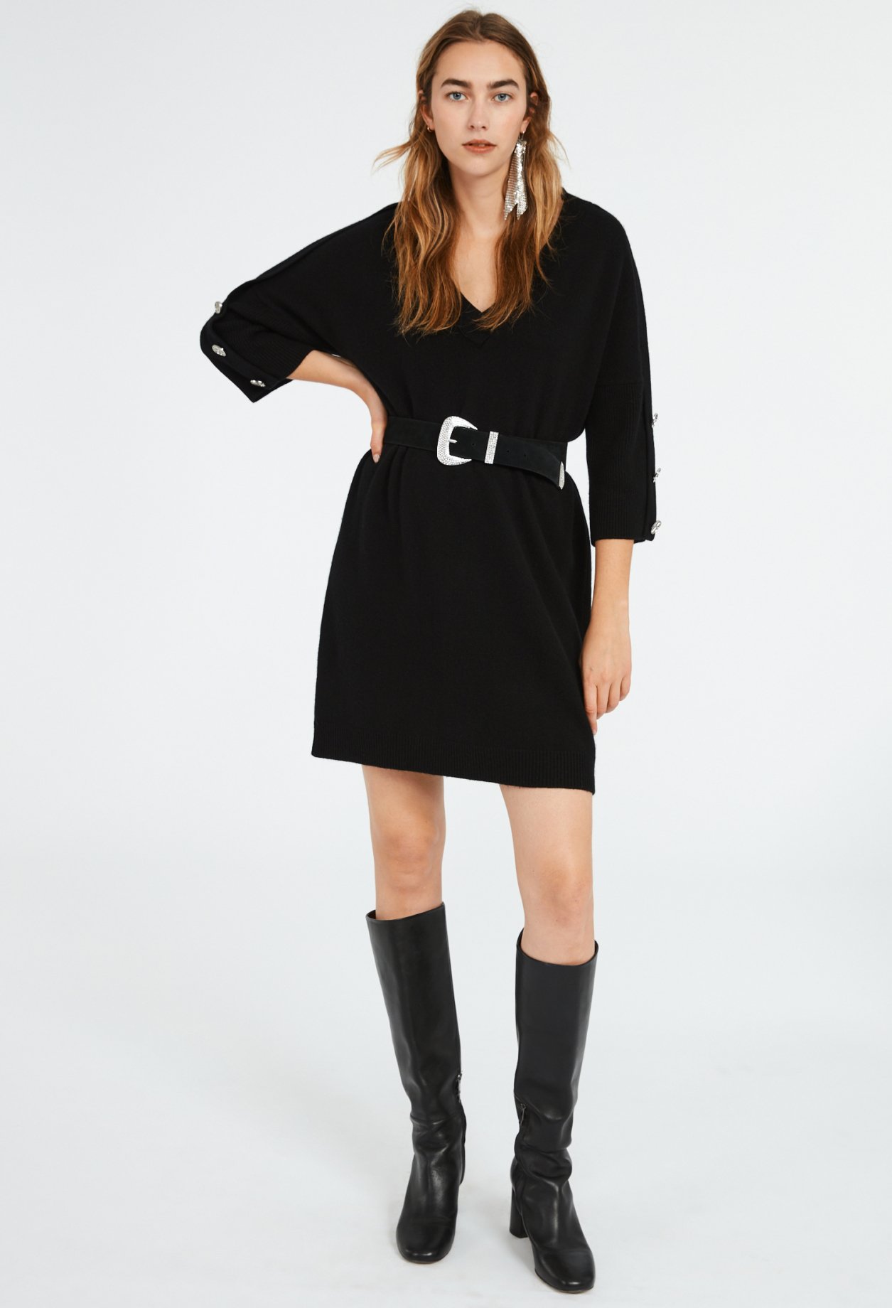 Robe pull col V