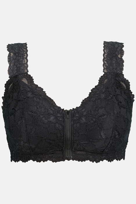 Bralette, Spitze, Reißverschluss, ohne Bügel