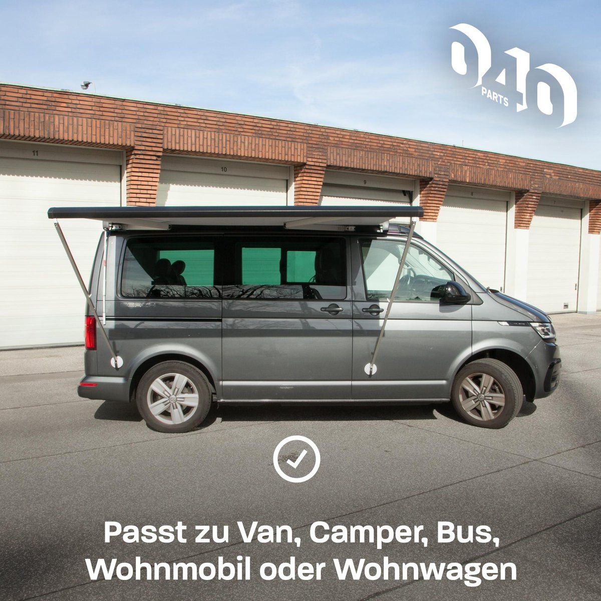 040Parts VW T5 T6 T7 zuignap luifelhouders - Set van 2