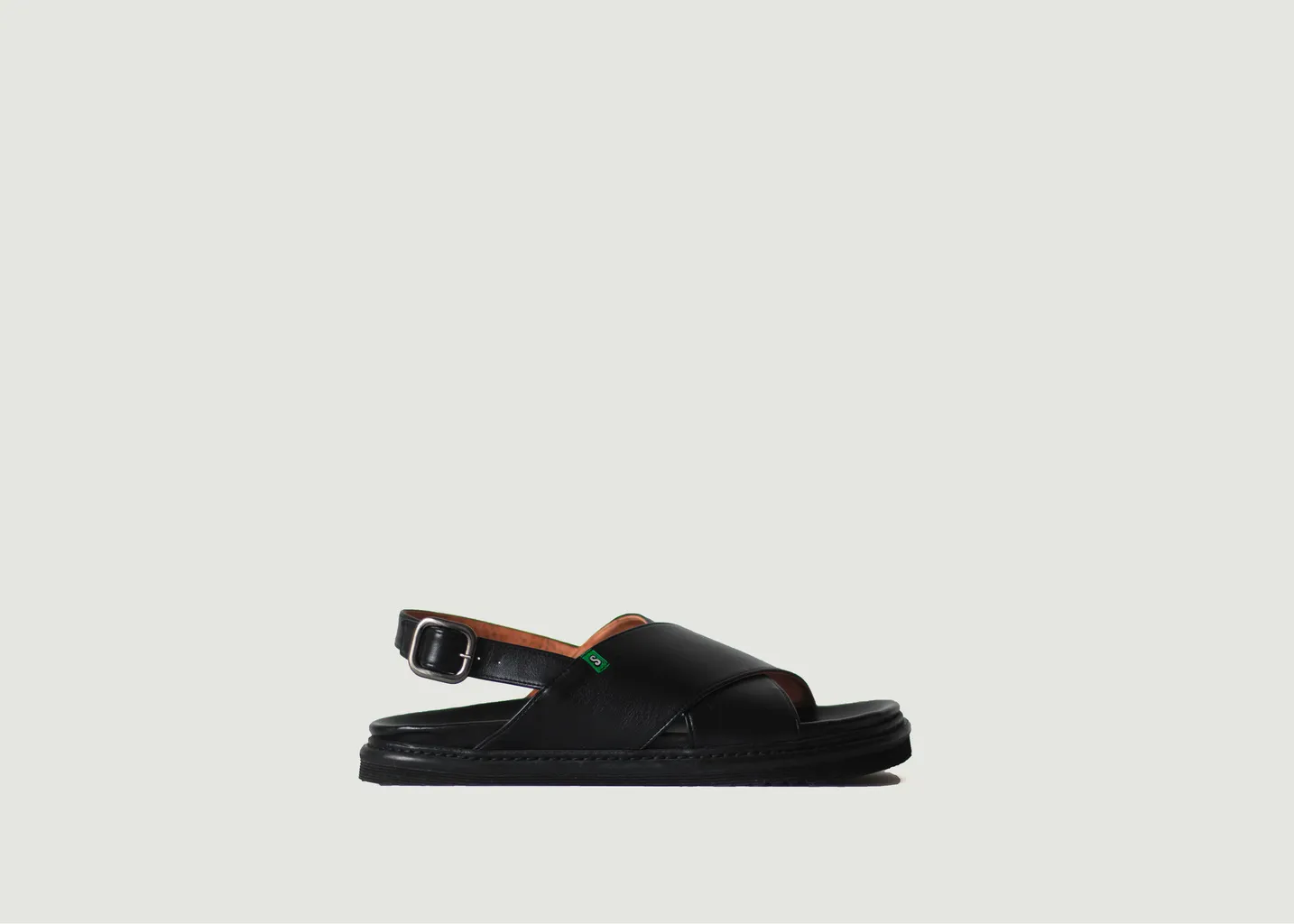 La sandale Charlie en cuir vegan Supergreen