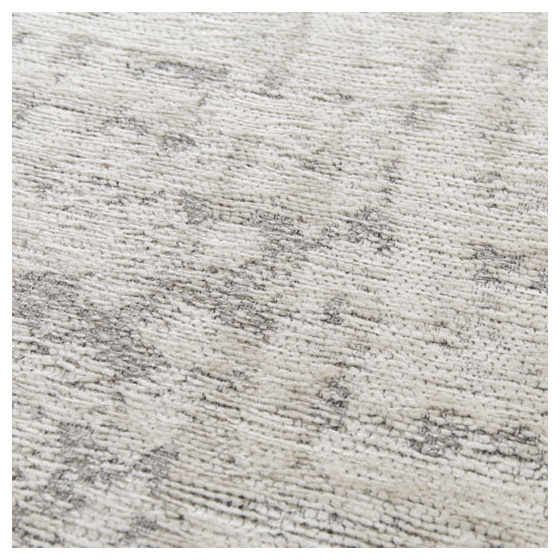 Tapis tissé en polyester recyclé et jute - arun - gris et crème - 160 x 230 cm