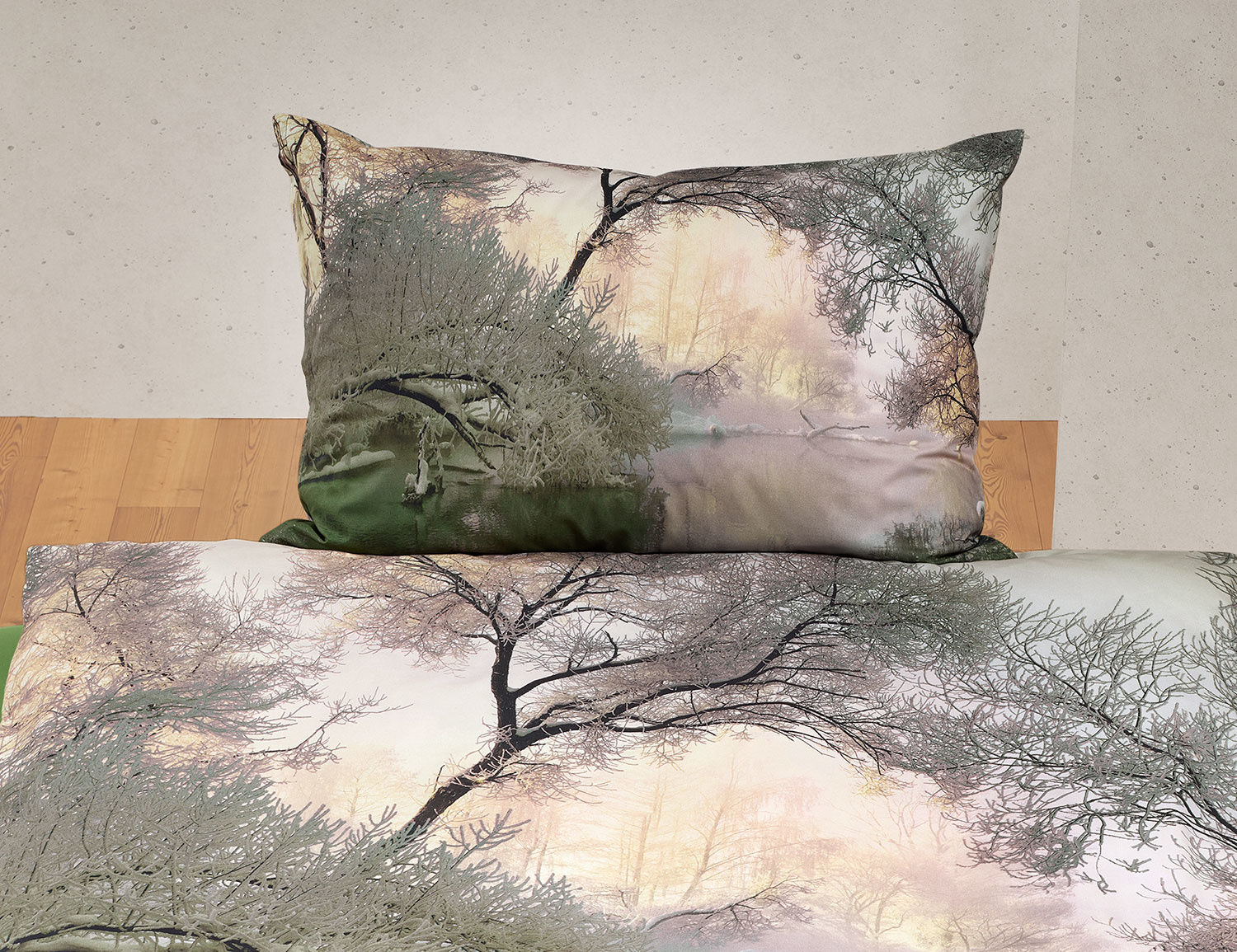 Bettwäsche mit winterlicher Landschaft