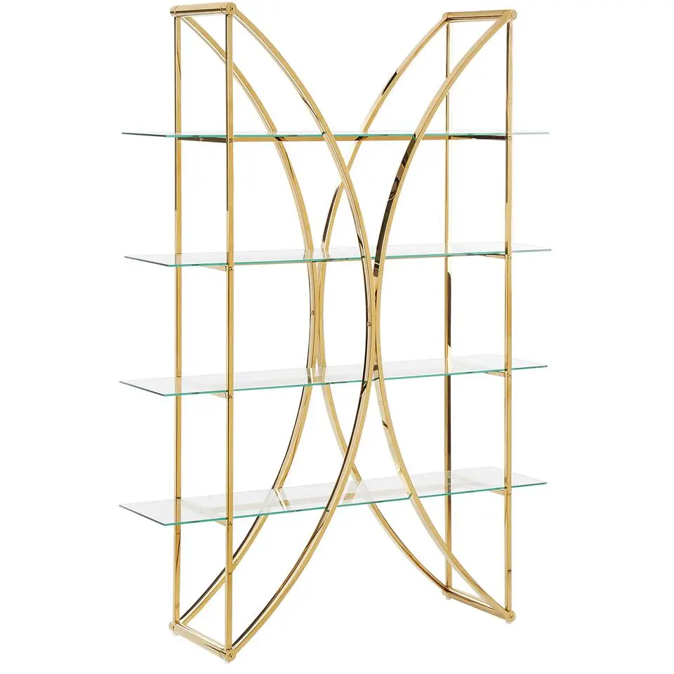 HOLLOW - Boekenkast - Goud/Transparant - Metaal