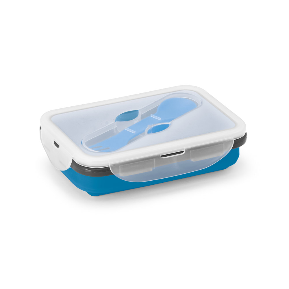 hi!dea 93847 - Lunch Box. Boîte hermétique rétractable en silicone et PP 640 mL