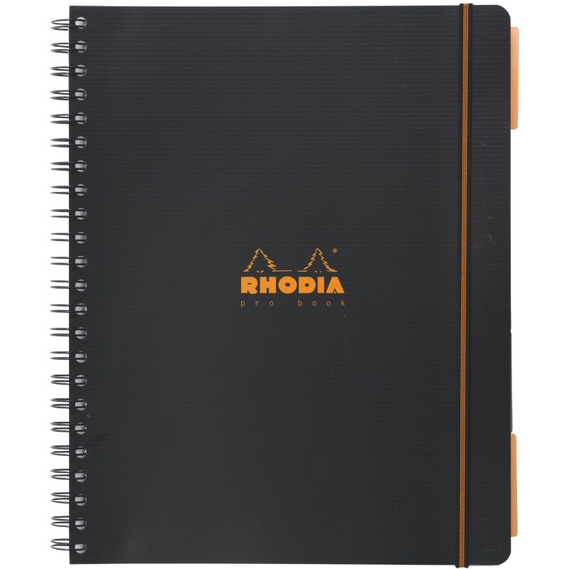 Cahier spirale probook Rhodiactive A4 petit carreaux 23 x 30 cm - 160 pages