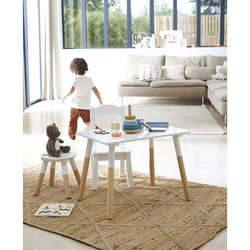 Tabouret maternelle - Ecru