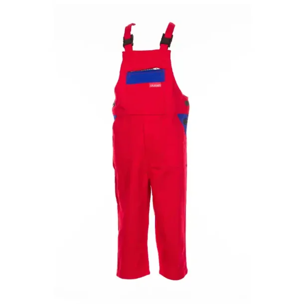 0165 Børne overall rød/kornblå