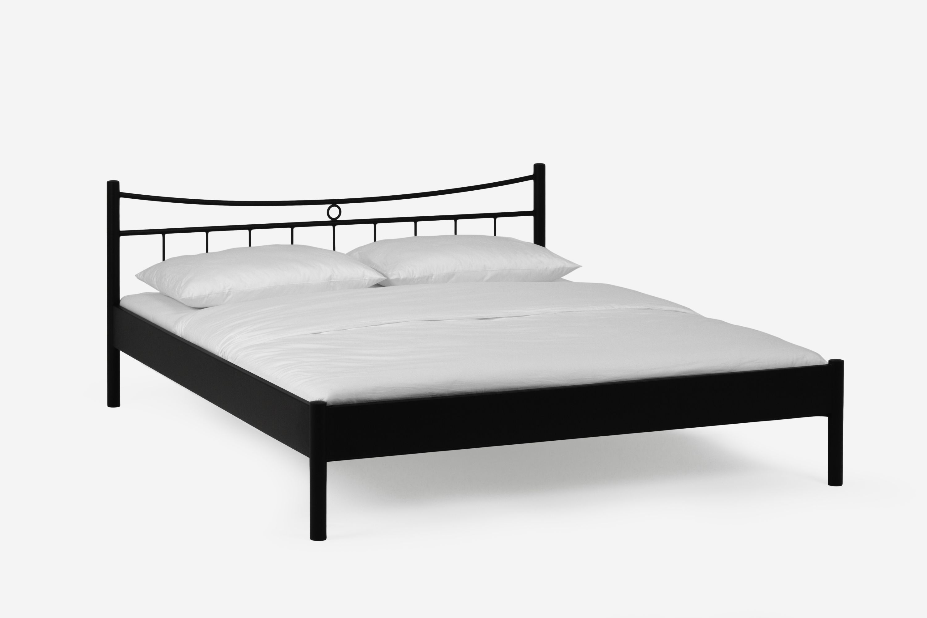 Metallbett Mercury 140 x 200 cm Metall Schwarz struktur