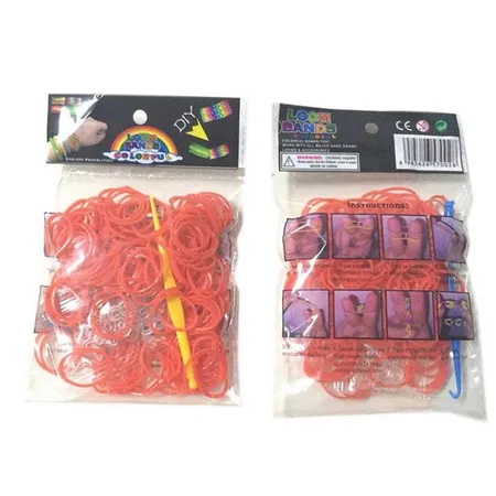 China Trading 200 Loom Gummibänder + 10 Verbindungsstücke, rot